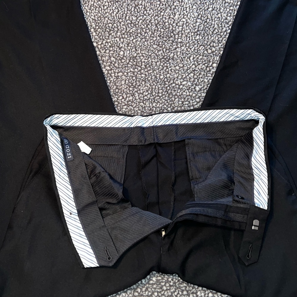 Men’s IZOD black dress pants size 34/32 - Picture 6 of 8